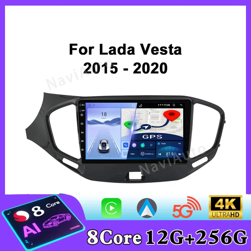 For LADA Vesta Cross Sport 2015 - 2019 Car Radio Android Automotive Multimedia Player Navigation GPS Carplay Screen Auto Stereo