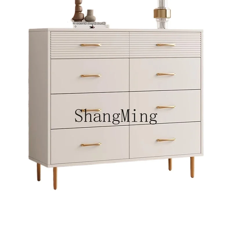 

LXY light luxury simple bedroom storage vertical cabinet household living room white side cabinet