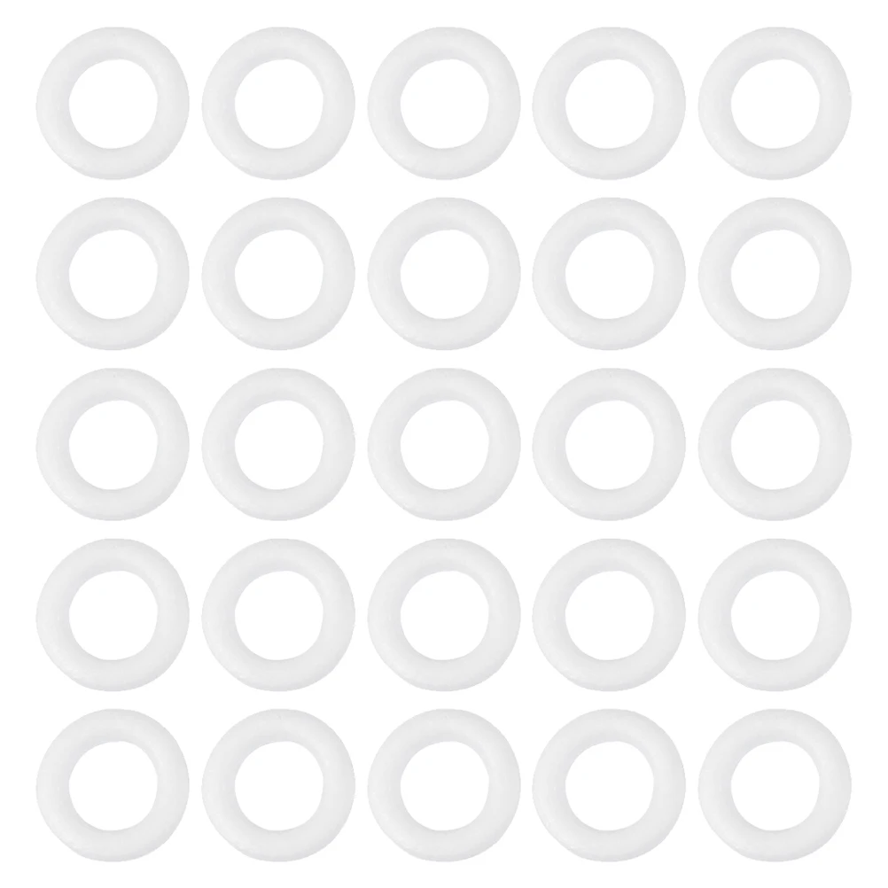 25 pçs espuma donut acessórios artesanato grinalda anel brincos círculo projetos diy decorações de natal jardim de infância artesanal