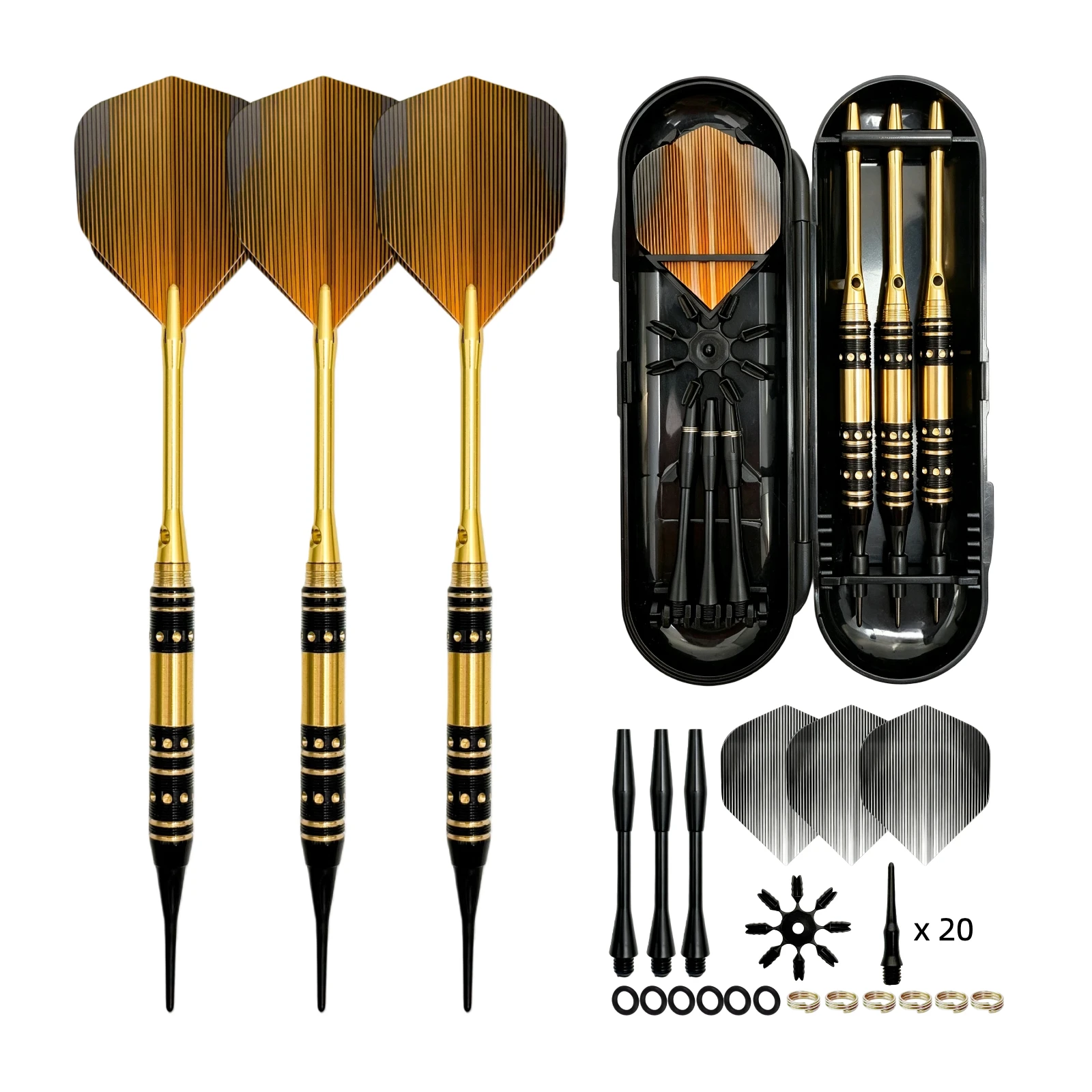 Professionelles 20g Kupfer-Dartset mit drei Pfeilen, exquisiter Messinglauf, geeignet für elektronische Dart-Ziele. Ein professionelles Dart-Geschenk.