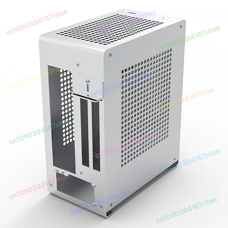 

Portable Vertical Table Host A1P All Aluminum A4 Mini Compact ITX Small 1U Chassis Single Display Backpack