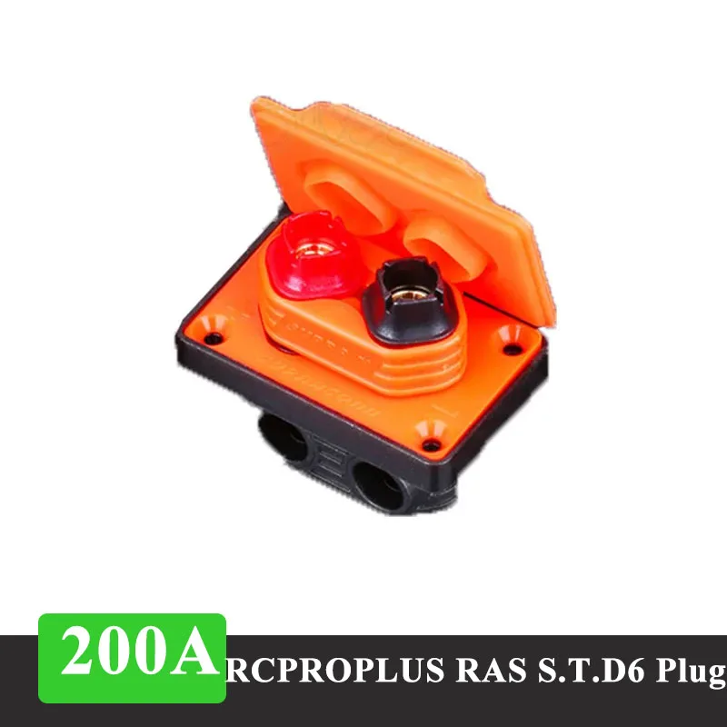 

Gold-plated 240A RAS S.T.D6 MFT 6808 Socket Onboard Solder-free Lithium Battery Plug 200A Male Female Connector wit Dust Cover