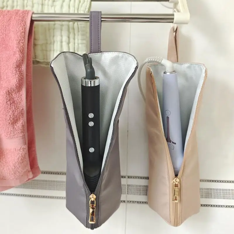 1pc saco de armazenamento portátil resistente a altas temperaturas saco de armazenamento com zíper de isolamento térmico para viagens