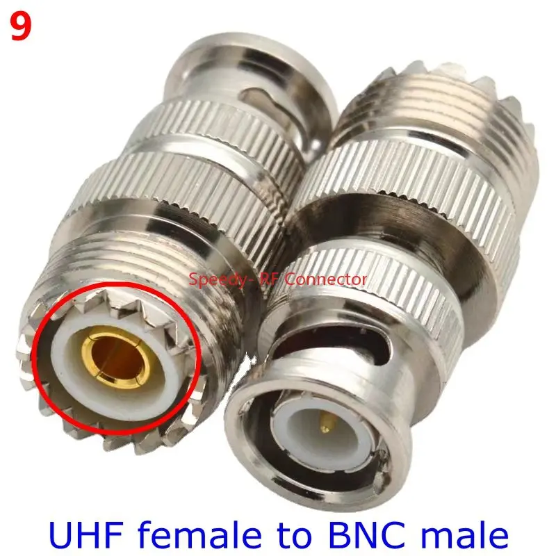 1Pcs PL259 SO239 SL16 UHF Stecker SO239 PL259 Zu BNC SMA N Typ Rechten Winkel Männlich Weiblich Adapter RF schnelle Lieferung Kupfer Messing