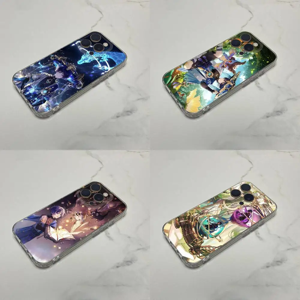 

Scaramouche G-Genshin Impact Phone Case For iPhone 16,15,14,13,12,11 Plus,Pro,Max,XR,XS,Plus,E,SE4,Mini Transparent Box