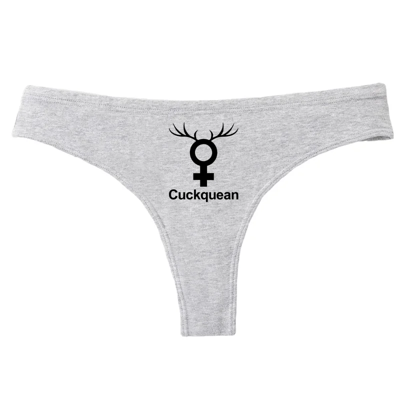 funny sexy lingerie Cuckquean Funny G-string Women's Cotton Thong Breathable Comfortable Female  Underwear Girls Hot Panties Sexy Lingerie