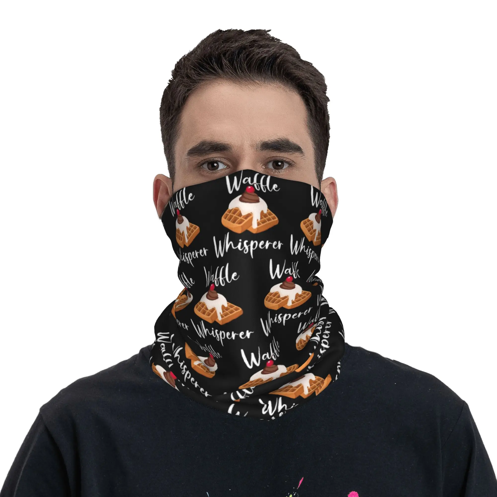 

Waffle Whisperer Bandana Neck Gaiter Printed Mask Scarf Multifunction Face Mask Riding Unisex Adult All Season