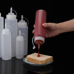 Salad Sauce Squeezed Bottle High Quality PE Plastic Plastic Pointed Seasoning Squeezed Desktop Seasoning Bottle Kitchen Supplies