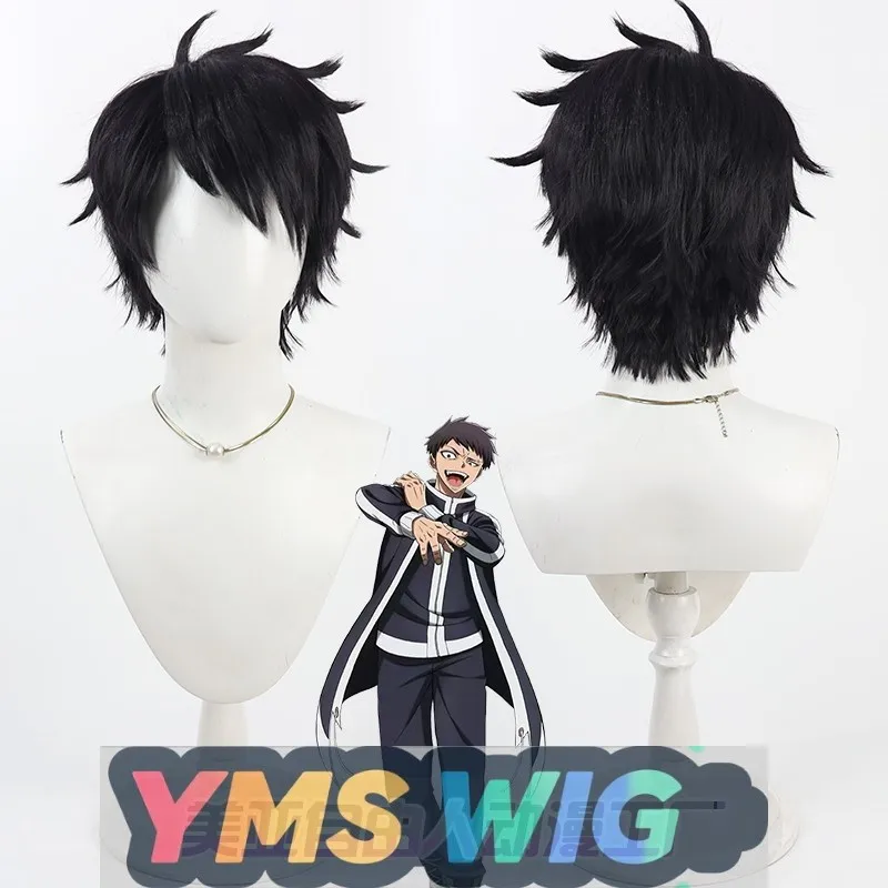 

【YMS WIG】Парик для косплея Peach Blossom Dark Ghost Yashikina Ikuta, темно-коричневый короткий стрижень, повседневный топ для волос