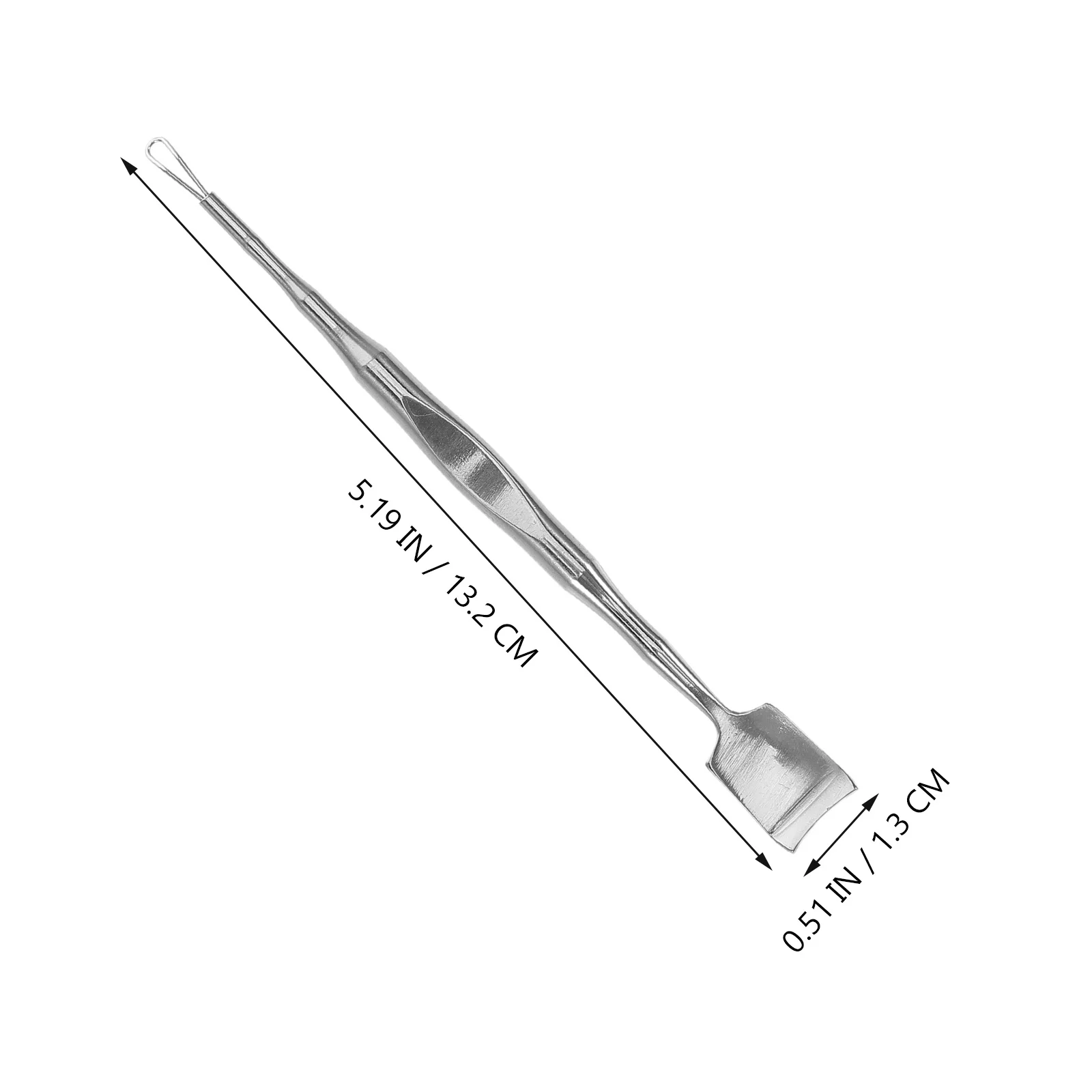 Dual-Ended Rvs Mee-eter Schraper Facial Puistje Cleaner Spade Metalen Puistje Schoonmaken Tool Mee-eter Extractor Tool