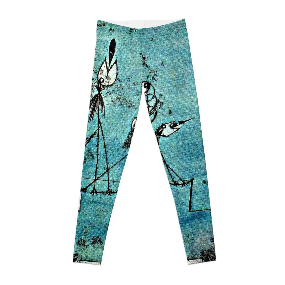 

Paul Klee artwork, Twittering Machine Leggings Sports pants woman gym clothing Women's trousers Women's pants Womens Leggings