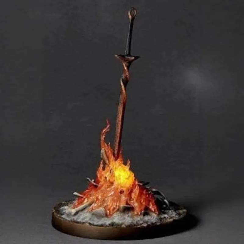 22CM Dark Souls Action Figure Fire Glowing Sword LED ILLUMINATION Collection Model Toy