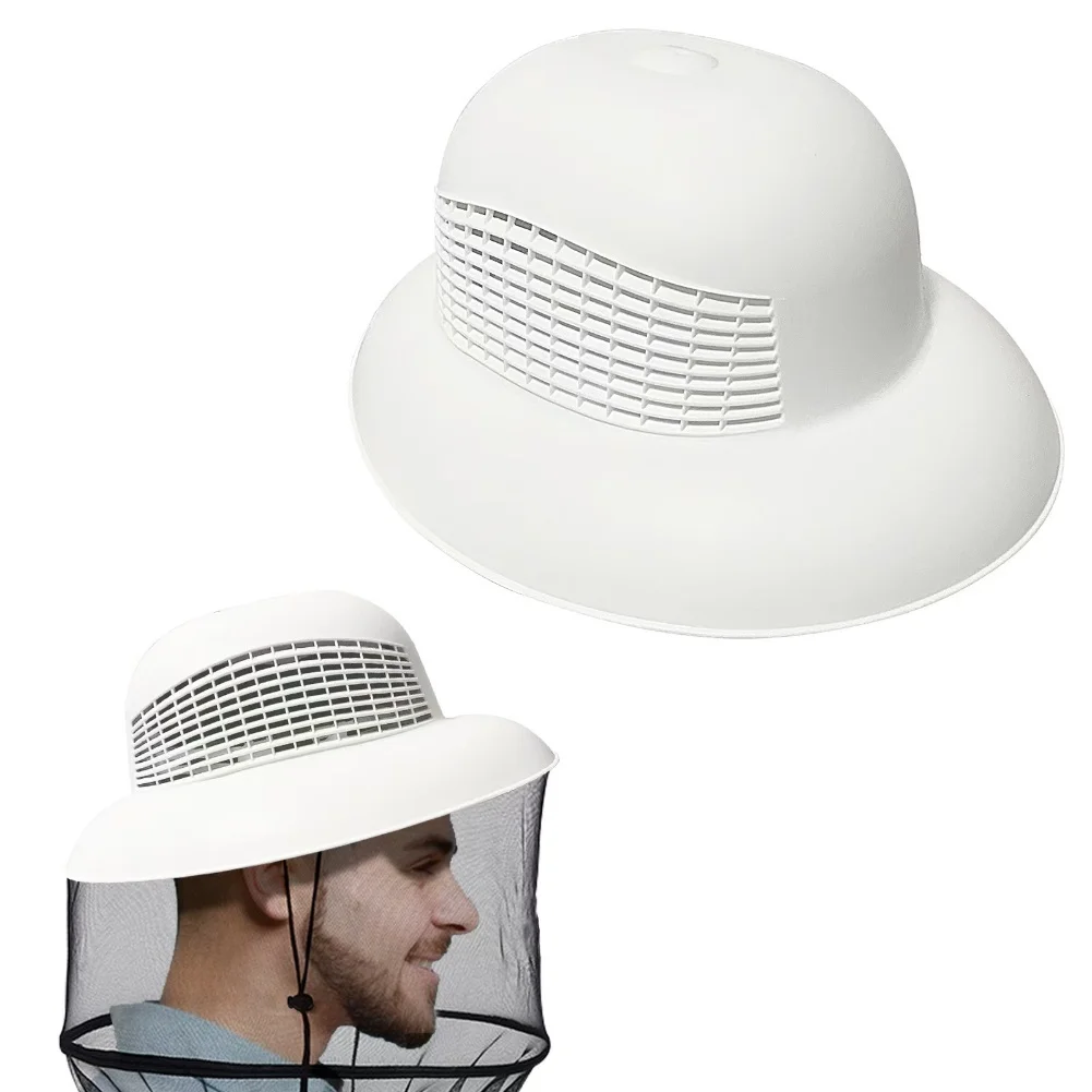 Plastic Protective Bee Hat White Color Reflects Sunlight Enhances Visibility While Working with Beehives Safely