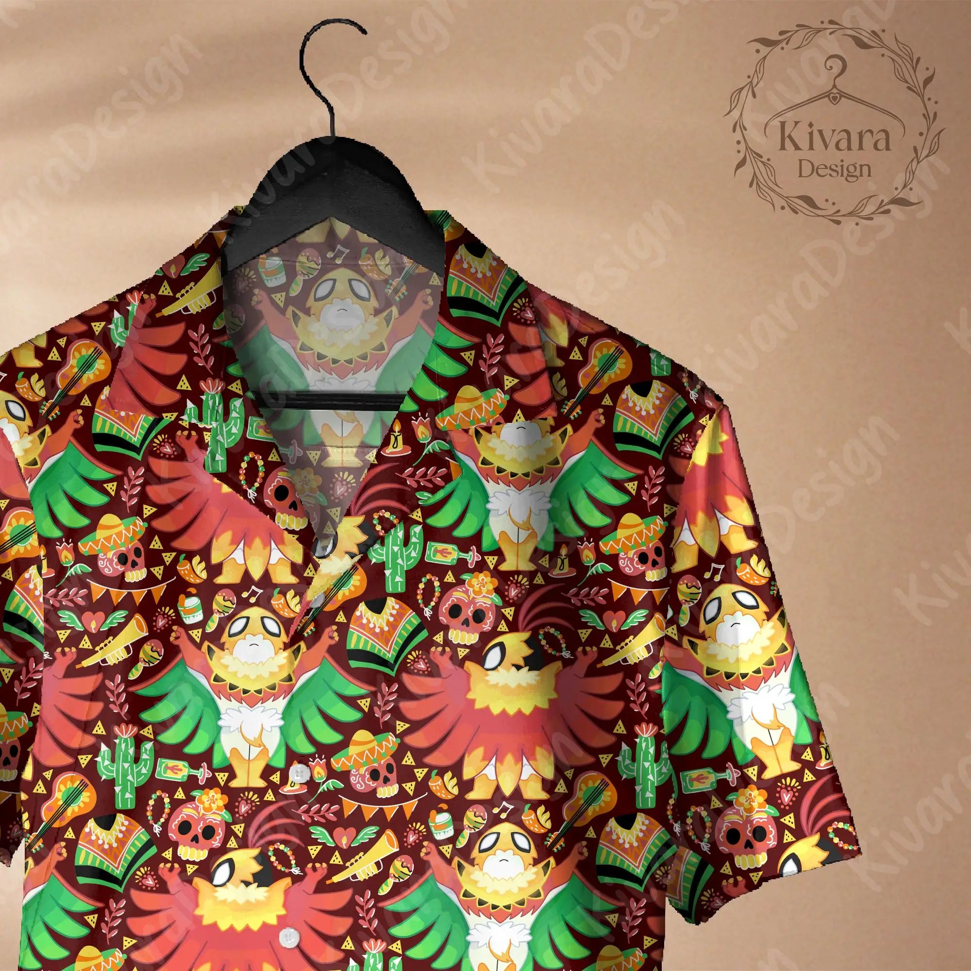 Hawlucha Hawaiian Shirt Pokémon Anime Grafik-T-Shirt Sommer Sport Herren T-Shirt Kinderbekleidung T-Shirt Y2k Frau ﻿ – Detail 5