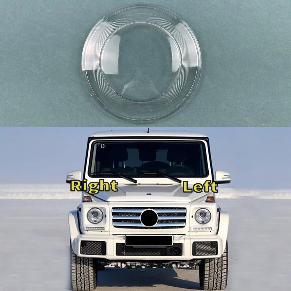 

For Mercedes-Benz G-Class W463 2007 ~ 2018 Headlight Cover Transparent Lampshade Headlamp Shell Plexiglass Replace Original Lens