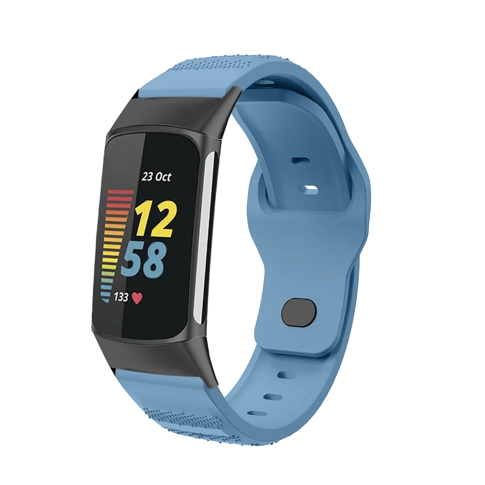 

Quick Release Watch Strap for Fitbit Charge3 4 5 Breathable Silicone Rice Grain Style Sport Smartwatch Band Man Woman Bracelet