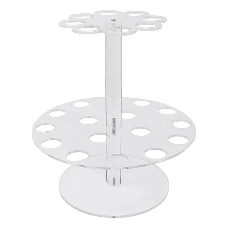 Double Layers 24 Holes Ice Cream Cones Holder Stand Decoration Baking Cupcake Display Stand Holder