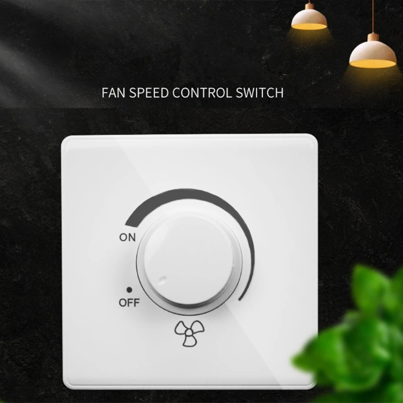 86 Type Ceiling Fan Adjustment Stepless Speed Controller Wall Switch 220V 10A