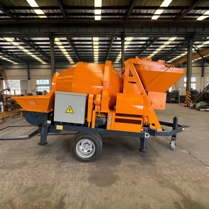 خلاط خرسانة صغير متنقل كهربائي مع مضخة خلاط مقطورة الخرسانة مضخة خلاط الخرسانة ذاتية التحميل #2