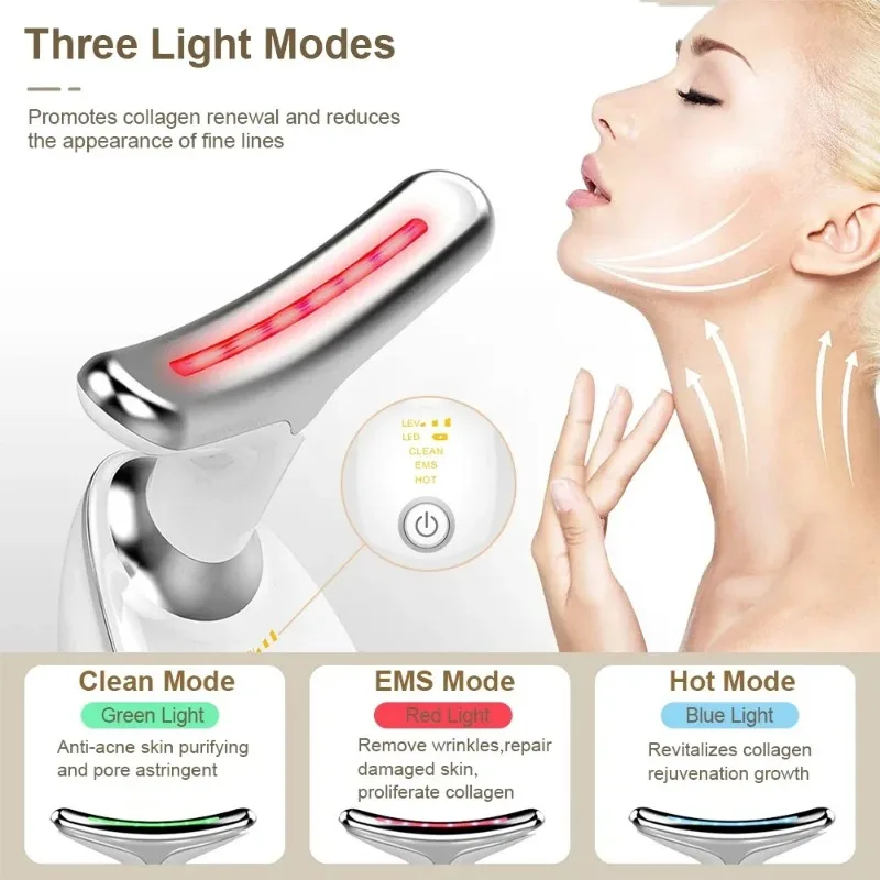 Dropshipping Neck Anti Wrinkle Facial Massager V-Face evice Facial Beauty Device Lifting Tighten Skin Care Tool Skin Care Device