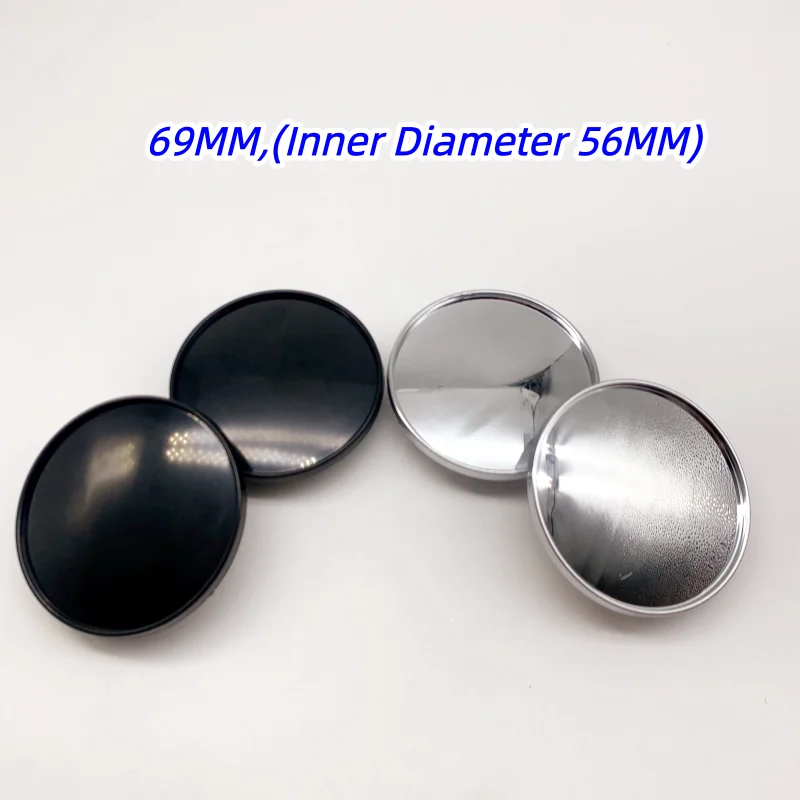 1 Juego de 4 Cubiertas Centrales para Ruedas de Alta Calidad de 69 mm (Diámetro Interior 56 mm), Repuesto para Cubiertas de Cubo de Rueda, Accesorios para Automóviles