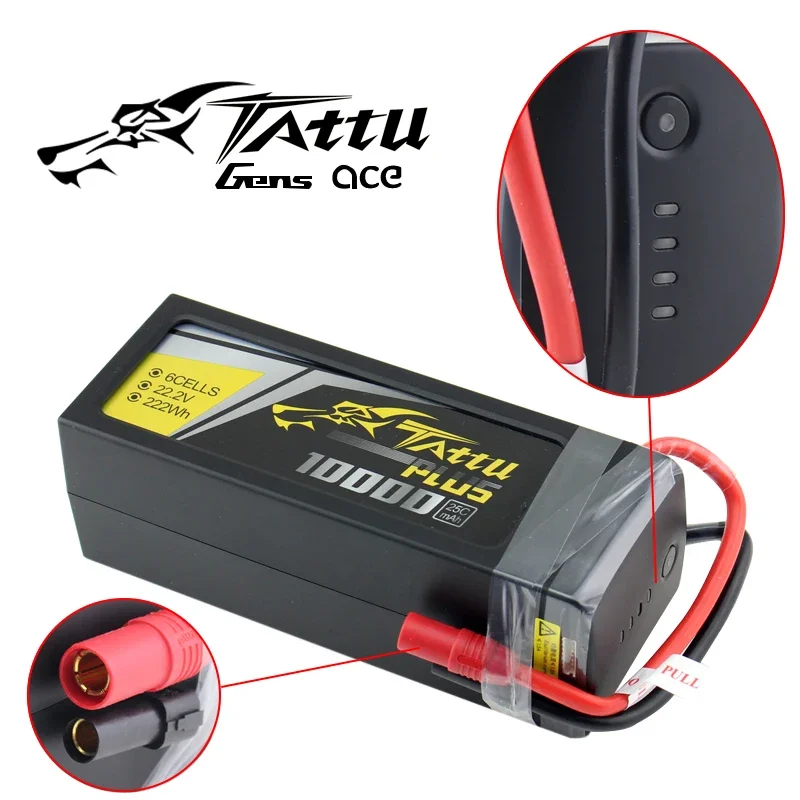 Bateria inteligente Tattu Plus LiPo, UAV Plant Drone, Plugue AS150 XT150, 4S, 10000mAh 12000mAh 16000mAh 22000mAh, 25C, 6S, 22.2V