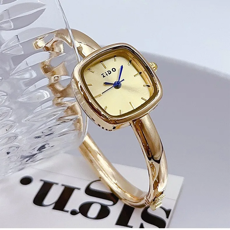 ساعة اسوارة نسائية، رائعة، صغيرة، ساعة اسورة عصرية فاخرة خفيفة، ريترو، بسيطة، أنيقة، ساعة نسائية راقية #2