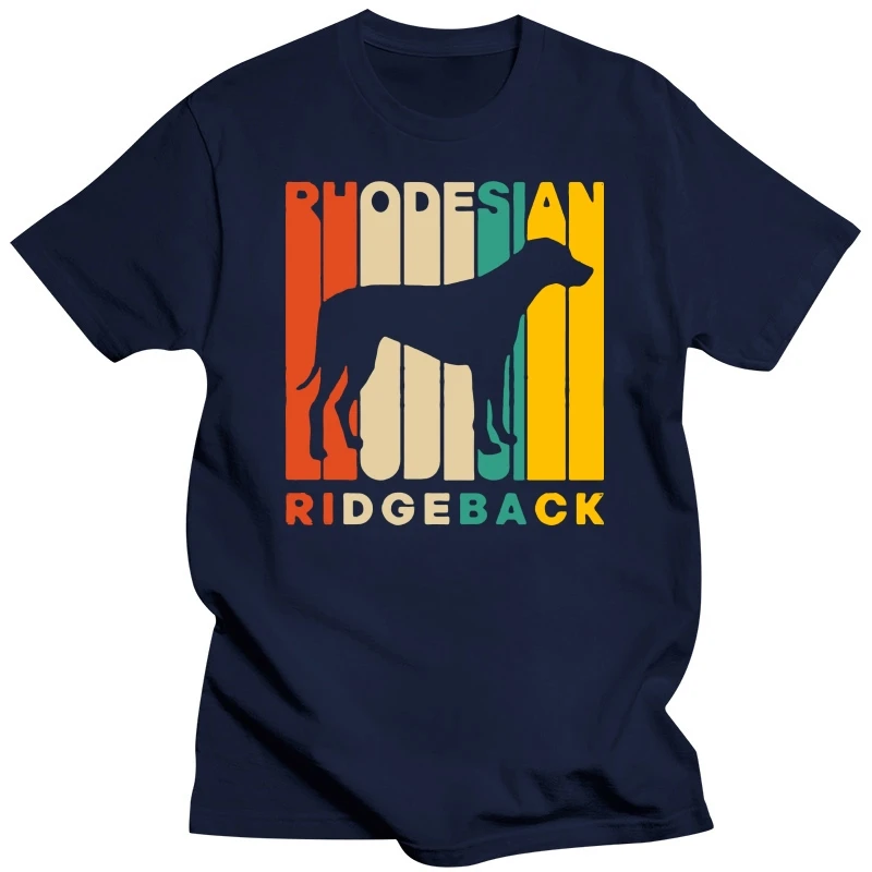 Vintage Style Rhodesian Ridgeback Silhouette T-Shirt Unique Design T Shirt Printed Tops Casual Tees  Newest Women