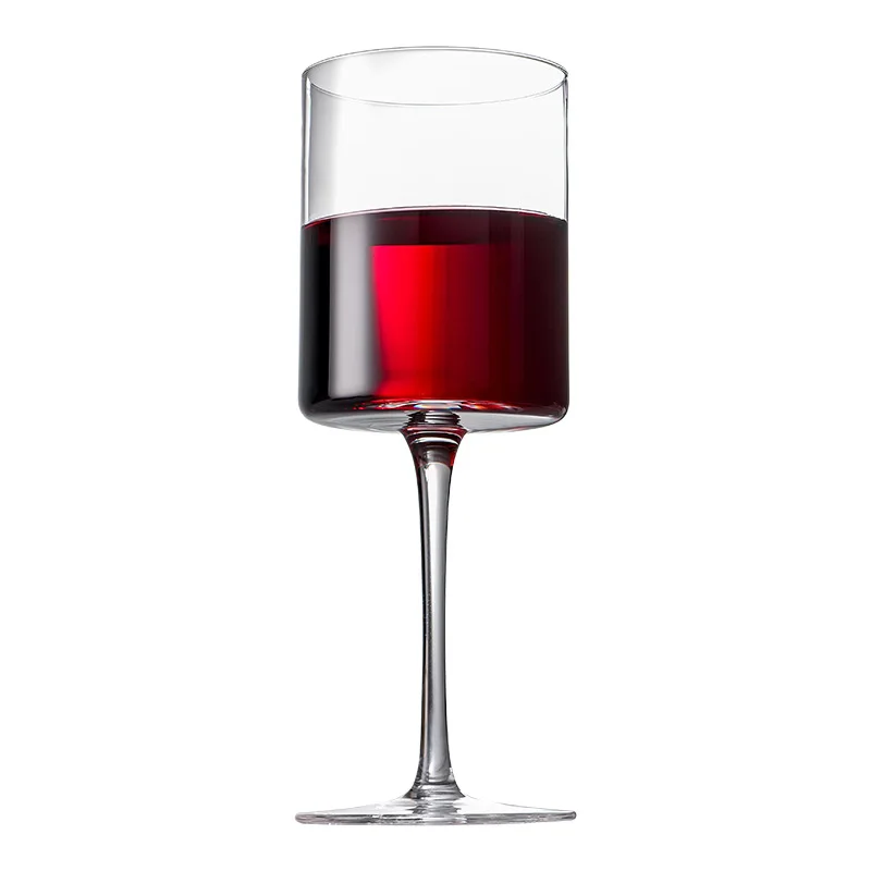 Fine Art 400-450Ml Straight Goblet Red Wine Cup Sparkling Wine Glass Cup Fashion Popular Family Bar Holiday Drinkware Gift