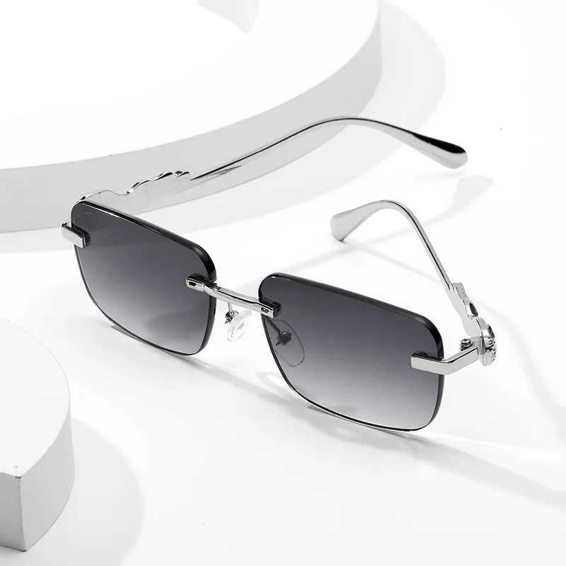 Frameless trimming sunglasses men's fashion boxruffian handsome sunglasses street hip-hop anti-ultraviolet sunglasses