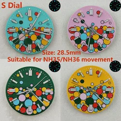 High Quality 28.5mm NH35 dial S dial dial watch hands suitable for NH35/NH36 movement watch accessories repair tool