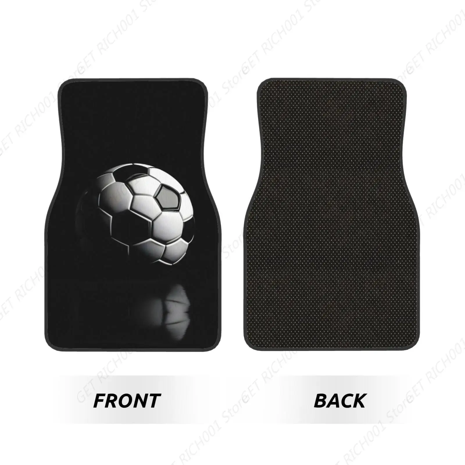 I Like Soccer Premium Waterproof Car Mats Full Set-4-Piece Set-Car Rug Car Accessories-Universal Fit For Cars Trucks Etc