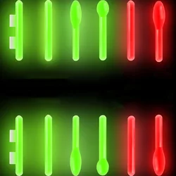 10packs/lot Red/Yellow Light sticks Clip On Fishing Rod Cylinder / Bulb Luminous Lightstick Glow Stick Night Fishing accessoriy