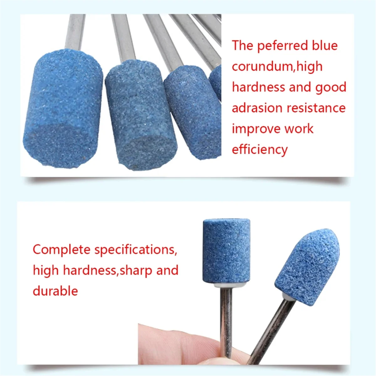 ABNJ 10pcs Polishing-Head Wheel-Head Abrasive Mounted for -Rotary Power Tool Electric Grinding Stone -Accessories