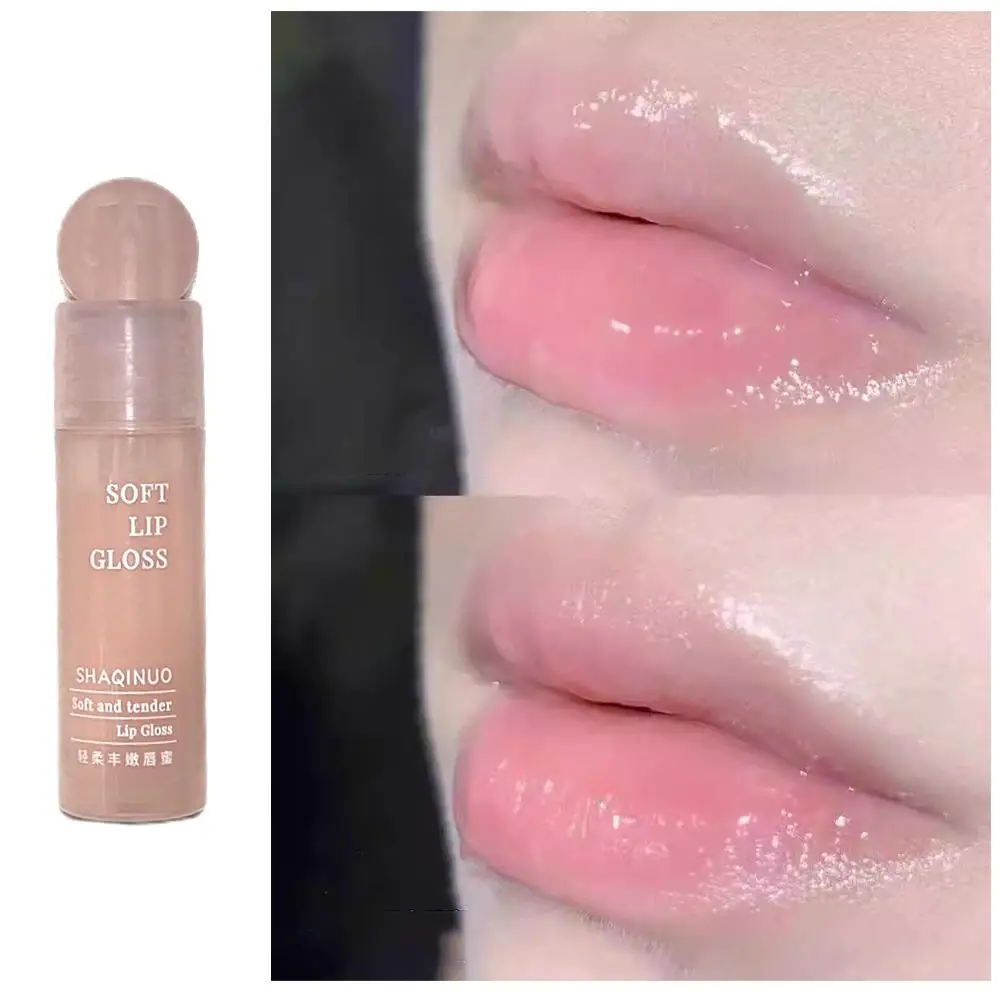 Spiegel Wasser Glitter Lip gloss glänzend feuchtigkeit spendend transparentes Lippen öl dauerhafte klare Grundierung feuchtigkeit spendend plump ing Lippenstift Make-up