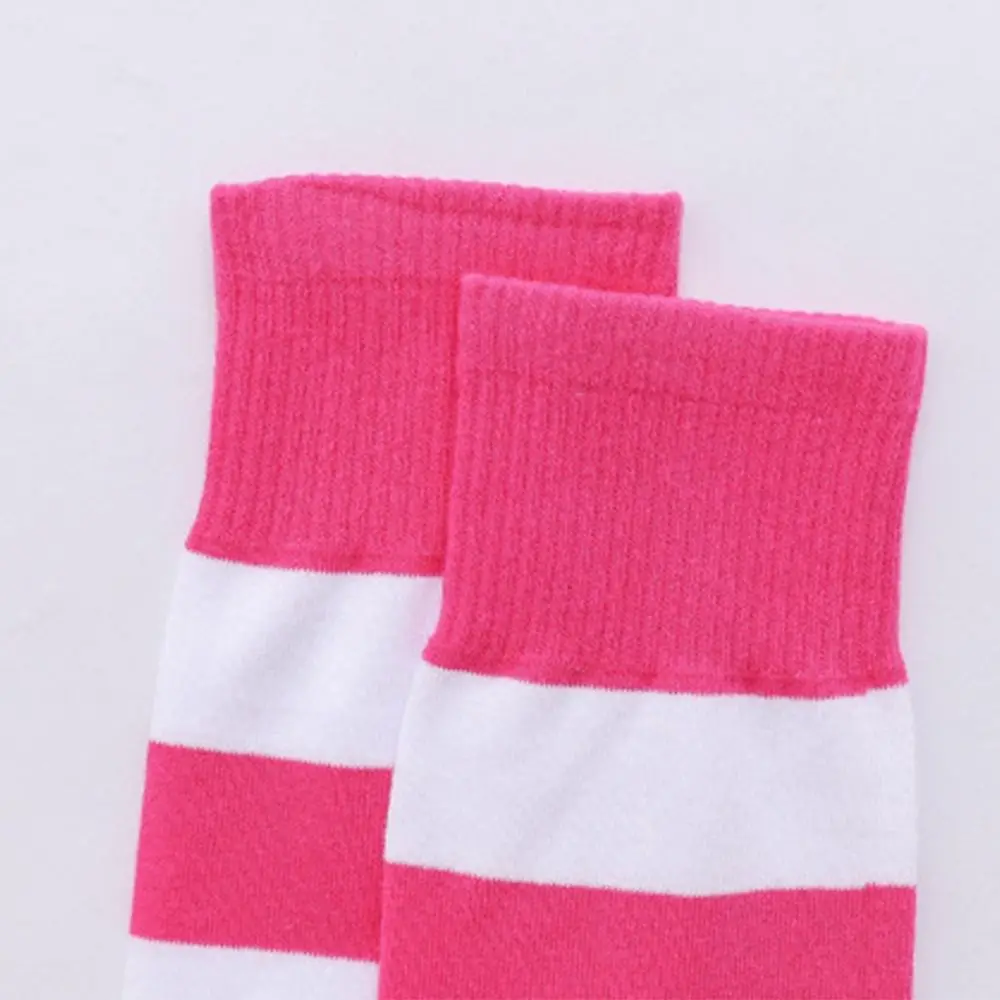1 Paar mehrfarbig gestreifte Strümpfe, oberschenkelhohe, gestrickte, oberschenkelhohe Baumwollsocken, absorbieren Schweiß, verhindern Gerüche, Overknee-Socken OOTD