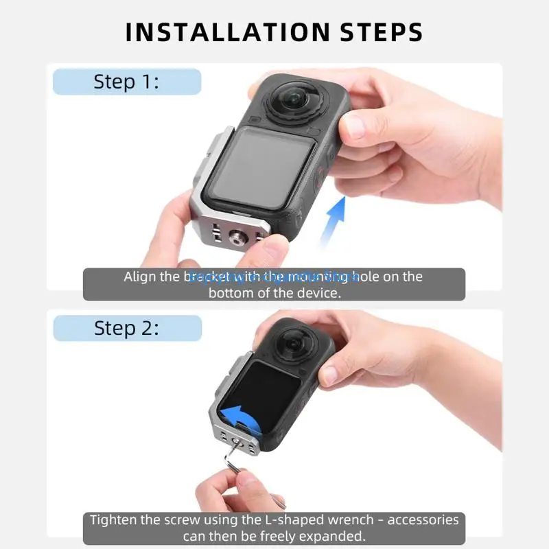 Quick Release L-Rahmenhalter für Action-Kamera mit 1/4-Zoll-Gewindebasis Daily Y4QF – Detail 10