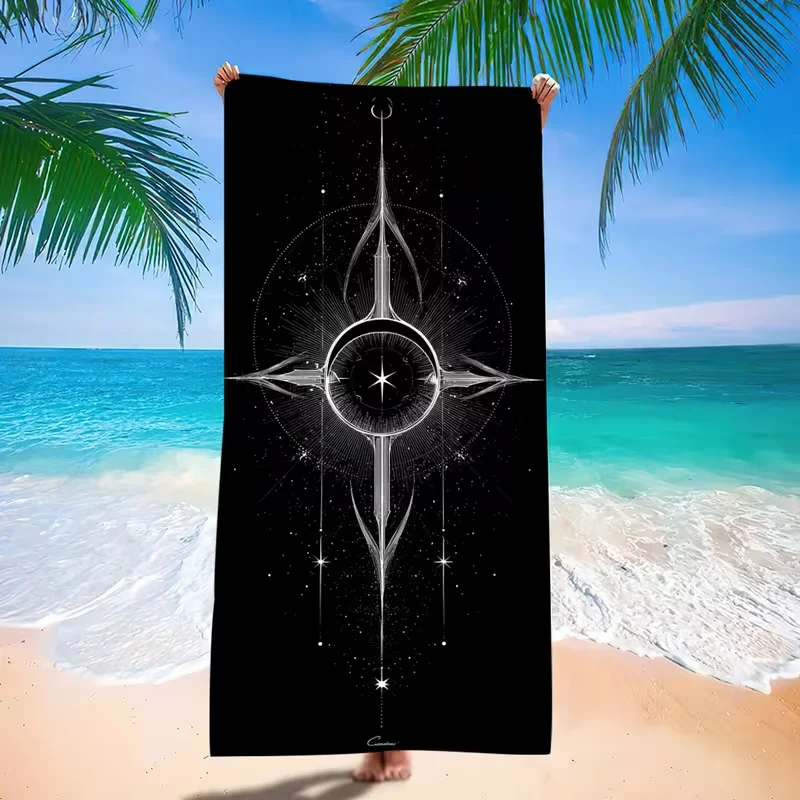 Dreamy Galaxy Space Nebula Planet Beach Towel Quick Dry Sand Free Absorbent Beach Blanket for Beach Camping
