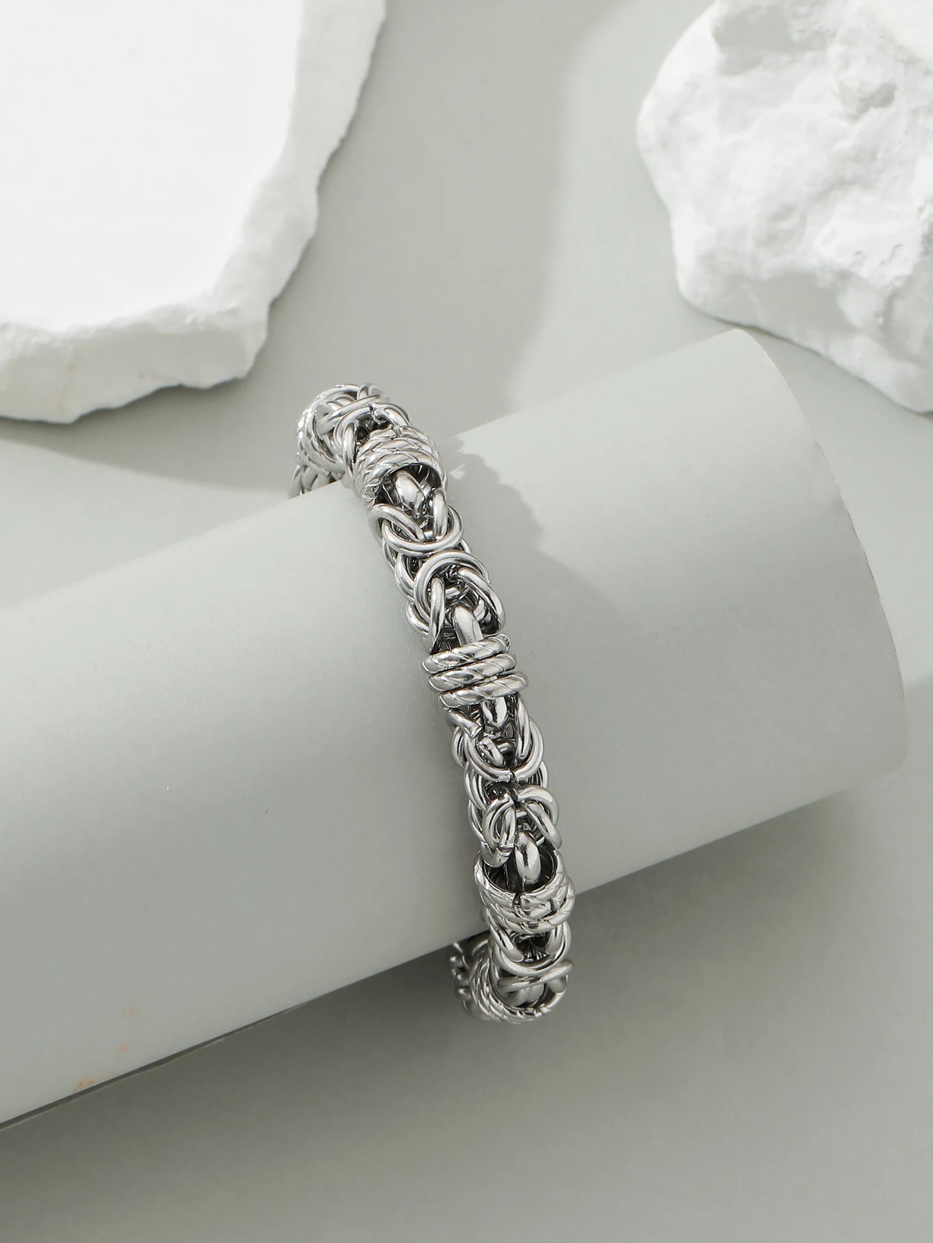 Anel Hip Hop em aço inoxidável para homens, exclusivo e exagerado, multi-camadas, bracelete da moda vintage, joalheria nova