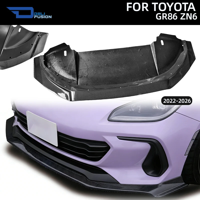 

Front Bumper Diffuser With Undertray Carbon For 2022-2026 Toyota GR86 ZN6 CLEB Style Exterior Modified Car Accessories Gadgets