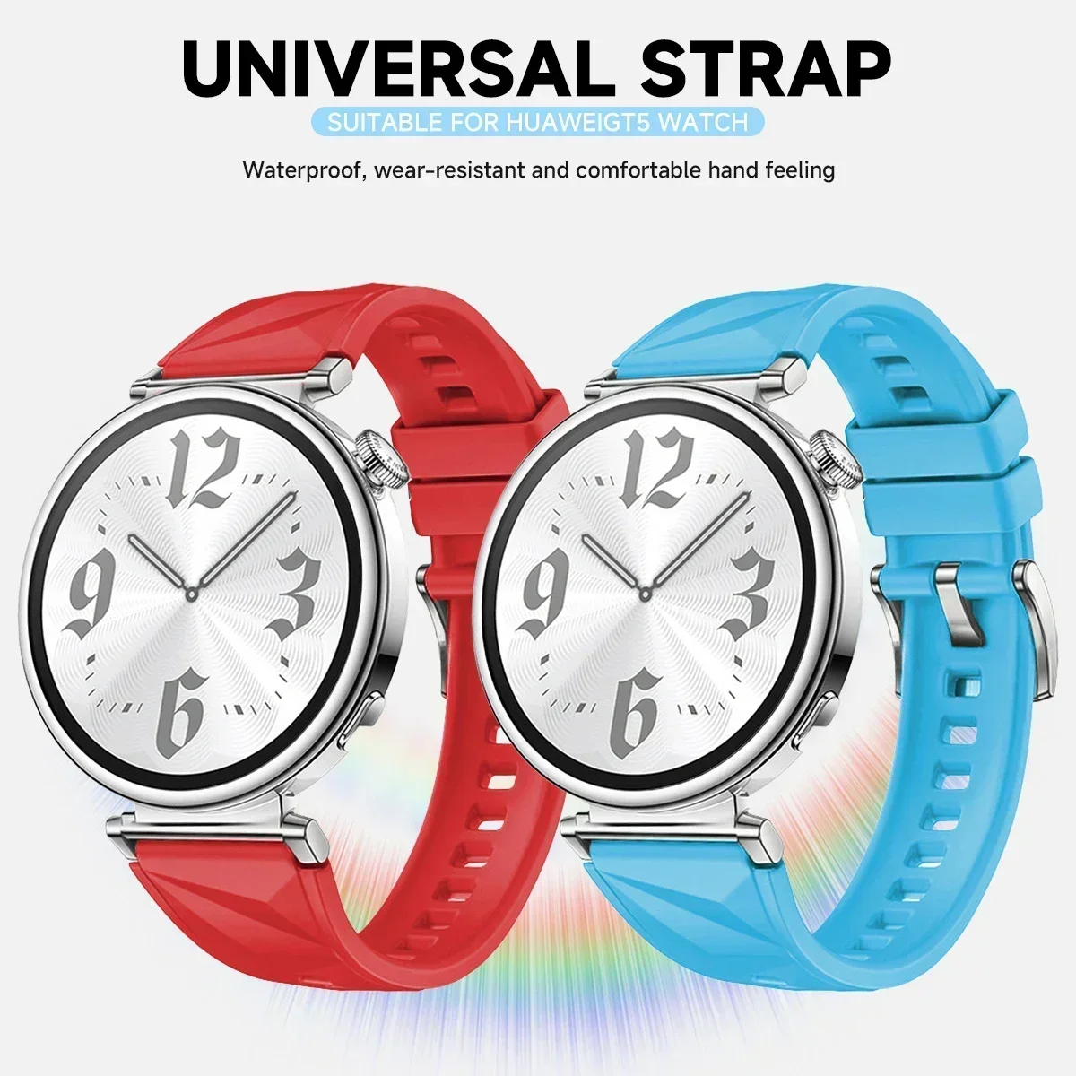 Neues Silikonarmband für Huawei Watch GT5/GT4 41 mm, offizielle Farbe, Armband mit Kristallmuster für Huawei Watch GT5 Pro 42 mm. – Detail 15