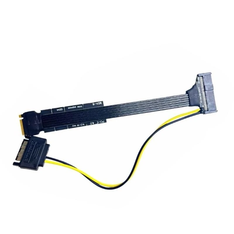 NVMe to U2U3 SSD Card Cable Support PCIE4.0 U2U3 SSD Hard Disk Cable Cord Fold