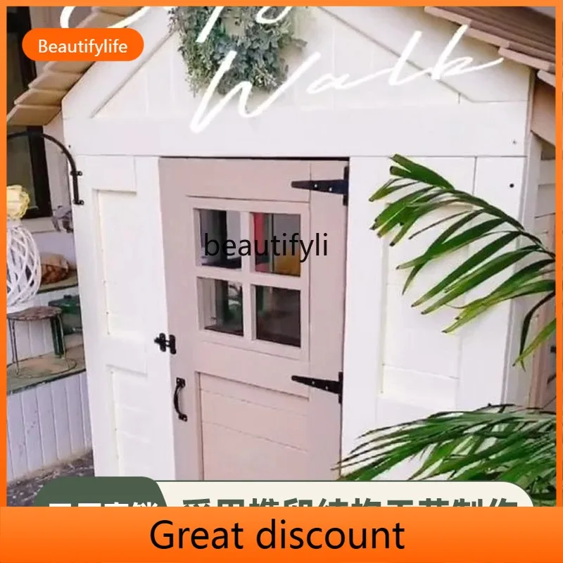 ay55 Outdoor assembly garden, homestay chalet children's game balcony, toy wooden villa