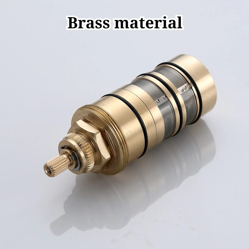 Brass Thermostatic Faucet Valve Core Sturdy Durable Rust-proof Water Heater Shower Faucet Cartridges Convenient Bathroom Fixture
