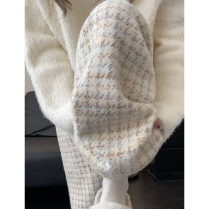 

Мужские широкие брюки в клетку Extra Large 300 Pou, осенне-зимние, новые, повседневные, свободного кроя, в пол, для отдыха