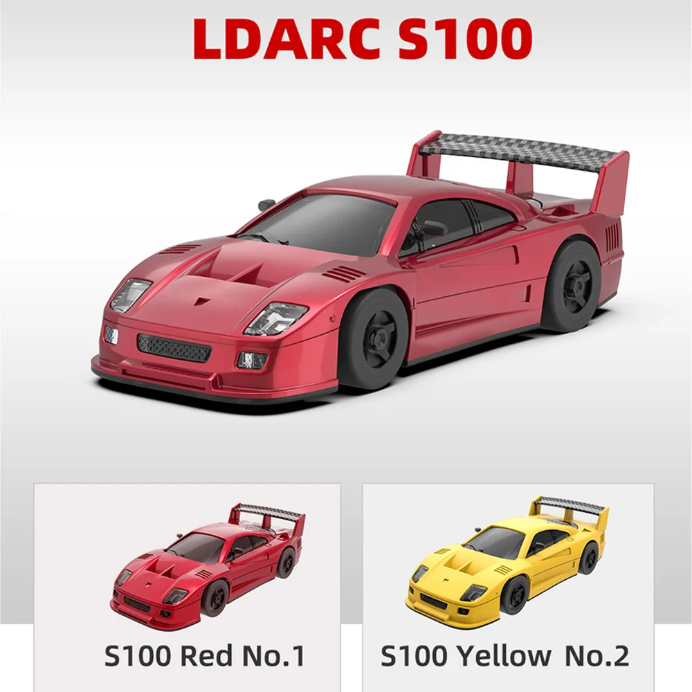 LDARC S100 Rc Auto Mini 1:64 Volledige Aandeel Simulatie Afstandsbediening RTR Racing Sportwagen Licht Volwassen Speelgoed Verjaardagscadeautjes