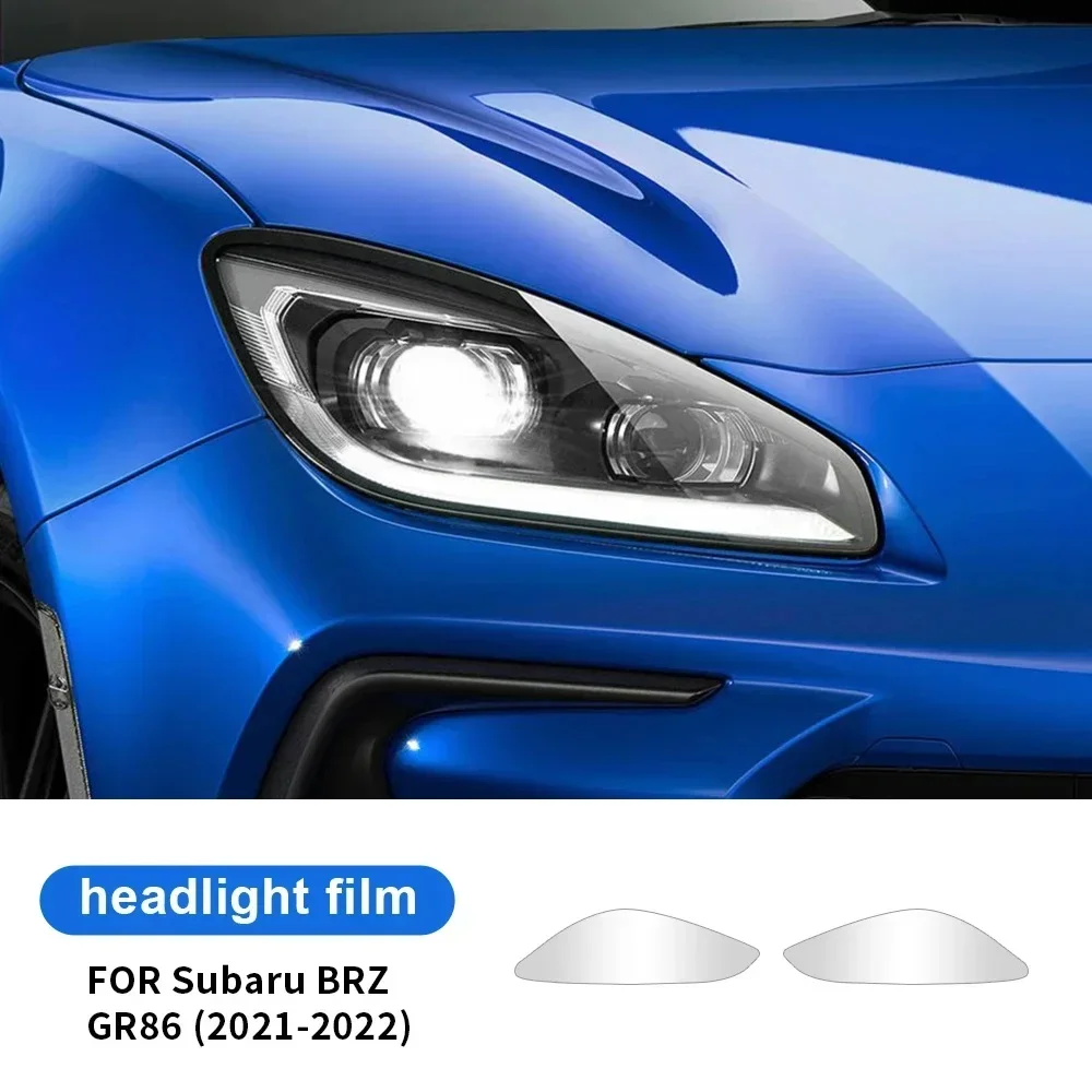 

2PCS For Subaru BRZ GR86 2021 2022 2023 2024 Car Headlight Protective Film Front Light TPU Sticker Transparent Accessories