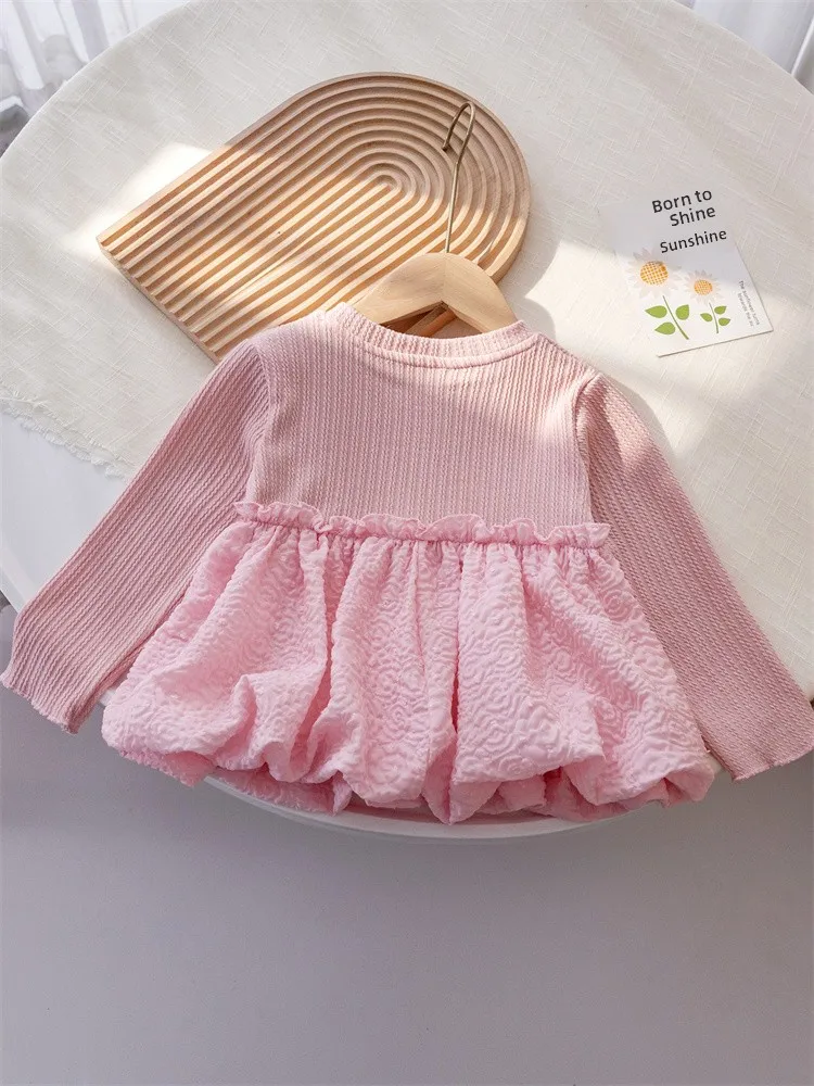 Sli 韓国 Sle ベビーガール ロング Sve ブルマー T-irt 春秋 多用途 ファッショナブル 花柄 トップ トレンディ