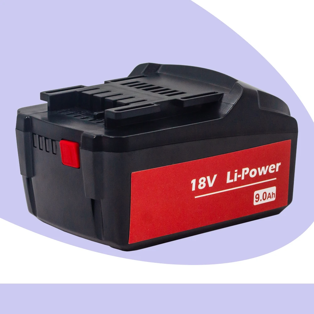 New 18 Volt 9.0Ah Lithium-Ion Akkupack Battery for Metabo 18V 9000mAh Cordless Power Tools for Li-Power Battery