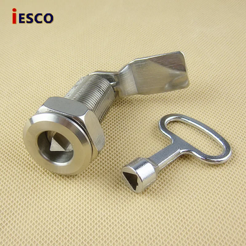 IESCO304 stainless steel electric box lock power distribution box lock switch cabinet door lock triangle key tongue lock industr